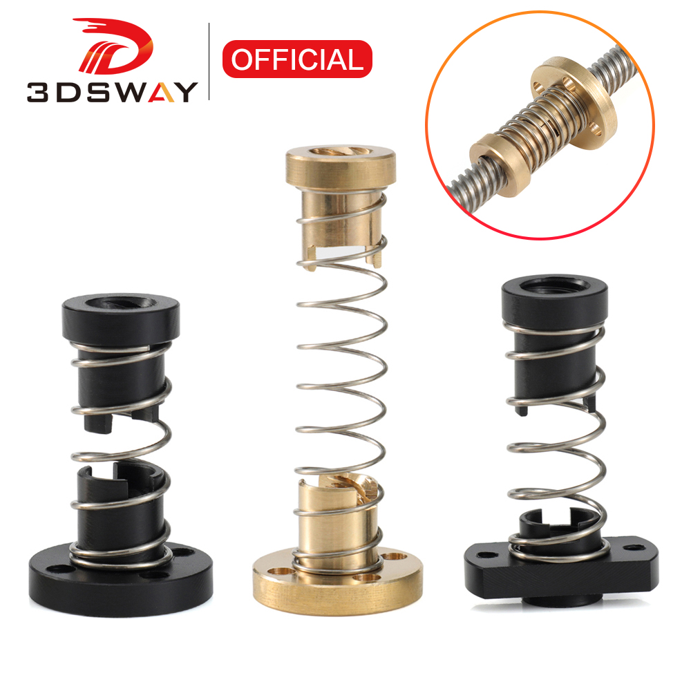 Lead Screw 8Mm - 3DSWAY T8 Vite anti-gioco Ottone/POM Dado