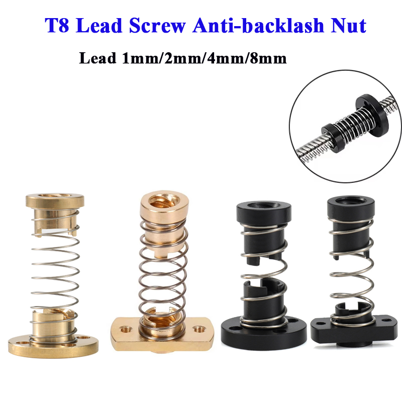 Lead Screw 8Mm - Vite di piombo T8 Dado anti-gioco