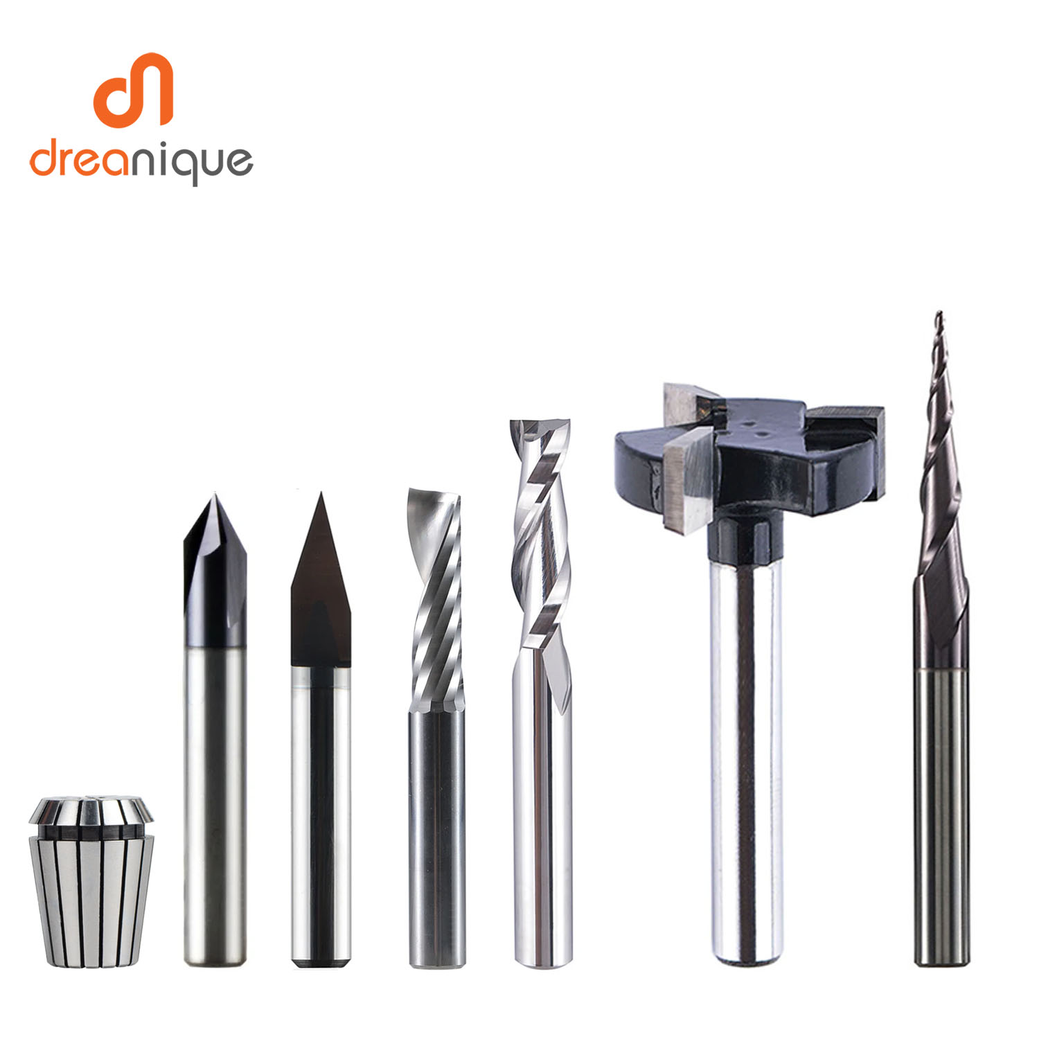 End Mill Set - Dreaique 7 pz/set 6mm Gambo Punte