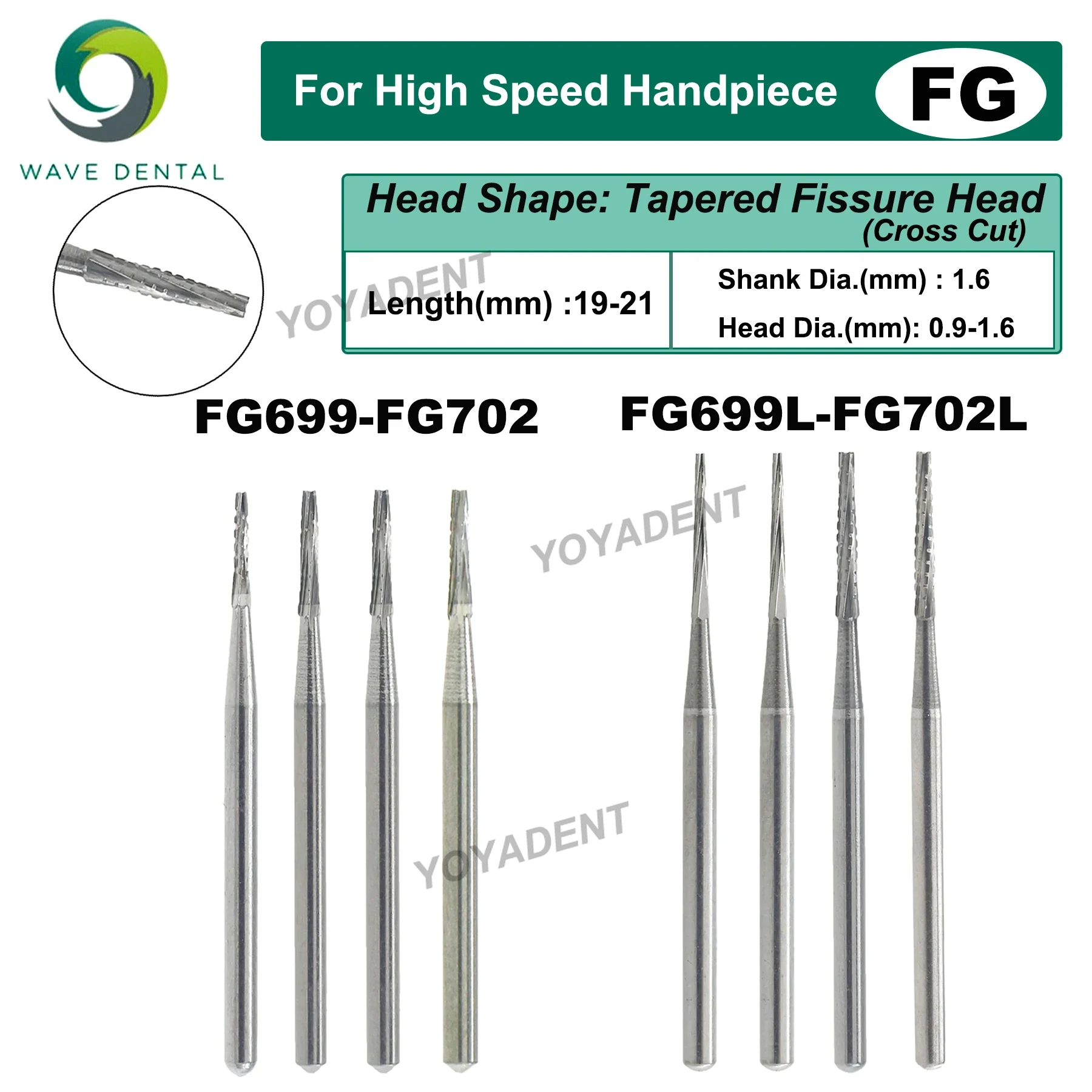 Carbide End Mill - PRIMA WAVE Frese dentali Frese in