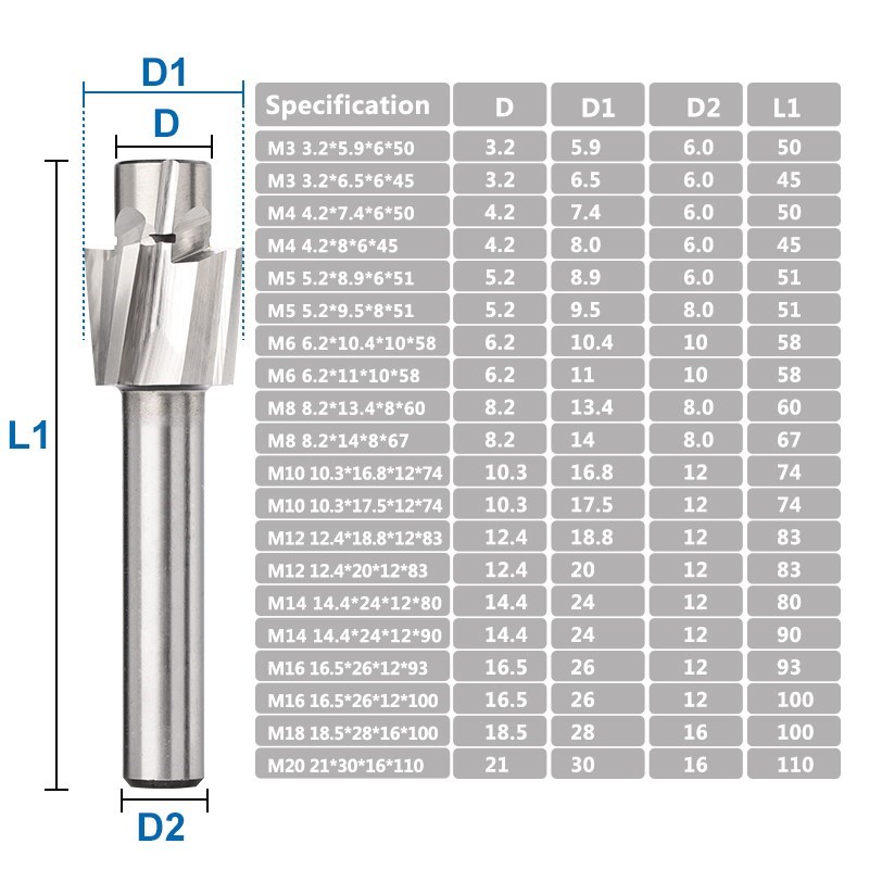 4 Flauto HSS Svasatore Fresa M - End Mill Set recensione e prezzo