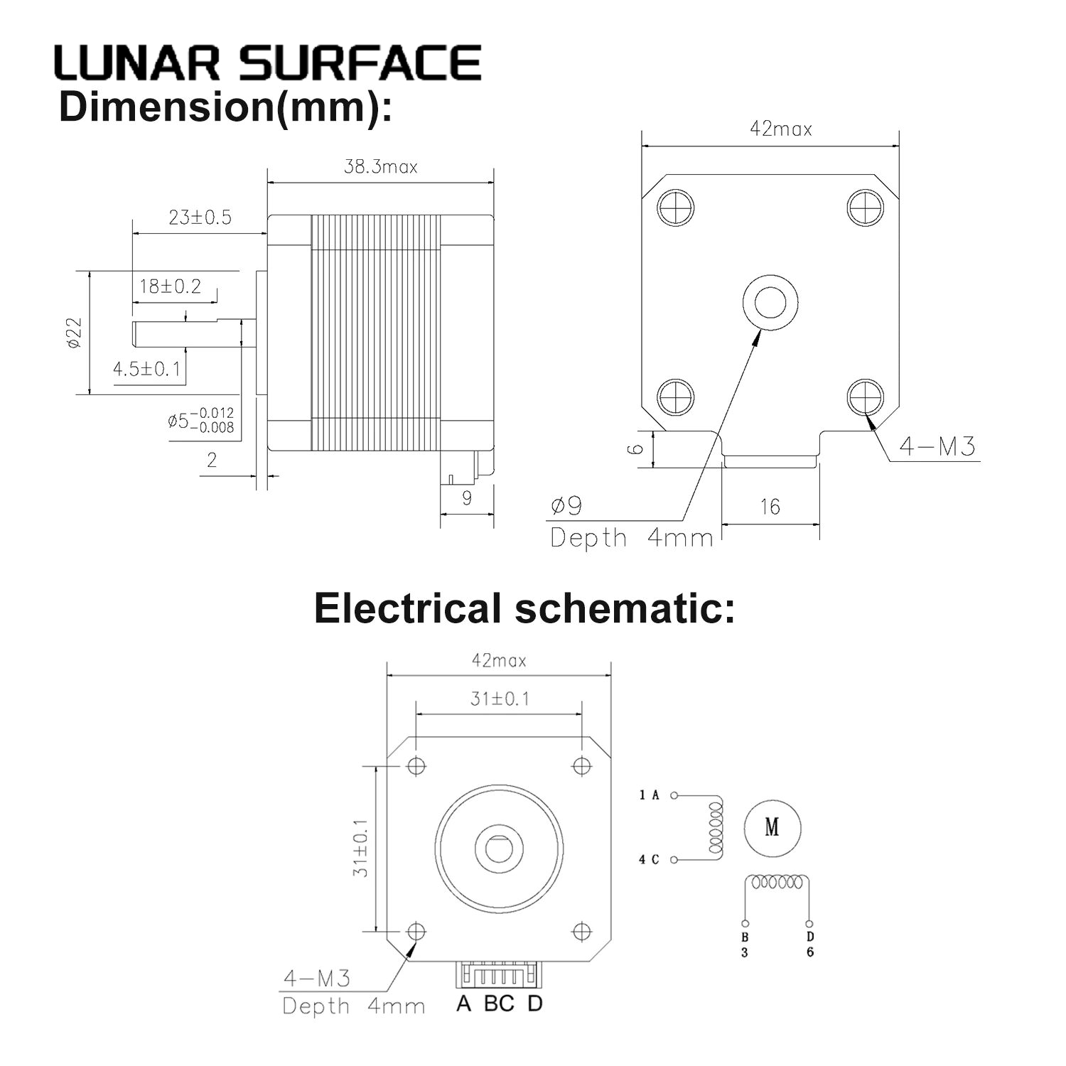 Parti della stampante LS-3D Mo - Stepper Motor Nema17 recensione e prezzo