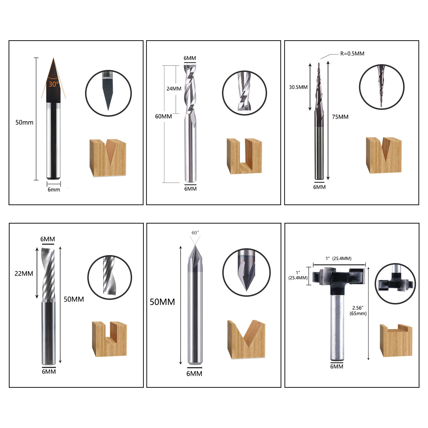 Dreaique 7 pz/set 6mm Gambo Pu - End Mill Set recensione e prezzo