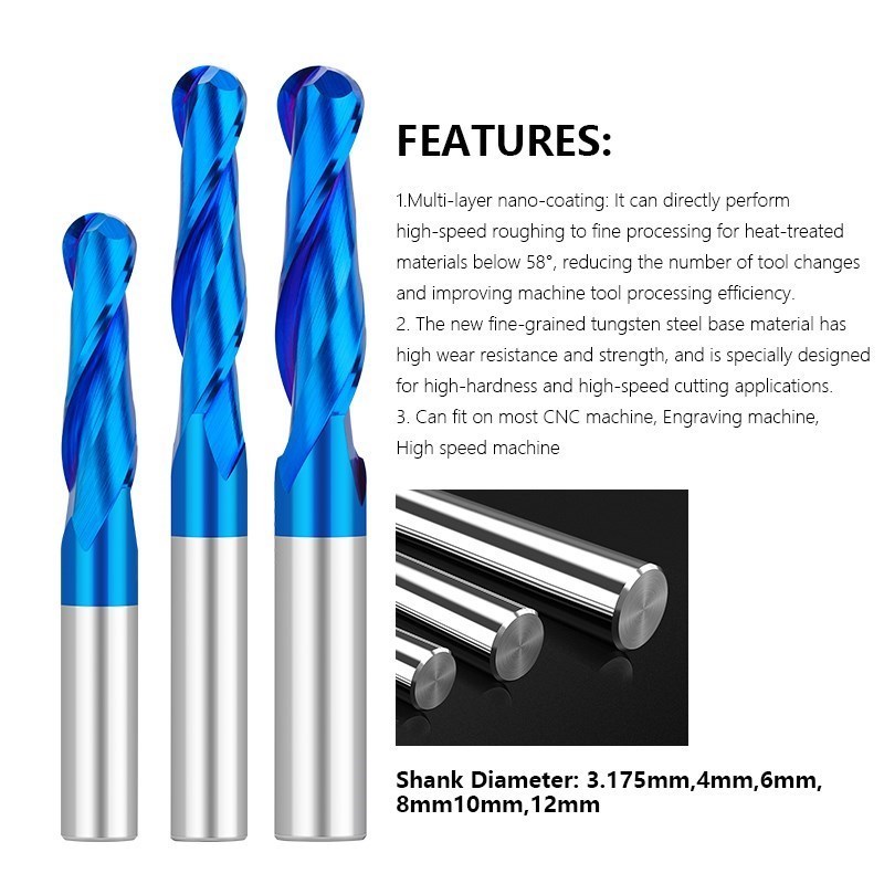 XCAN Ball Nose End Mill 3.175  - End Mill Set recensione e prezzo