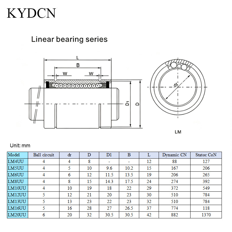 12 pezzi LM8UU LM3UU LM6UU LM1 - Lm8Uu Bearing recensione e prezzo